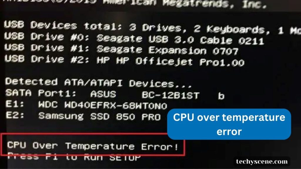 CPU over temperature error